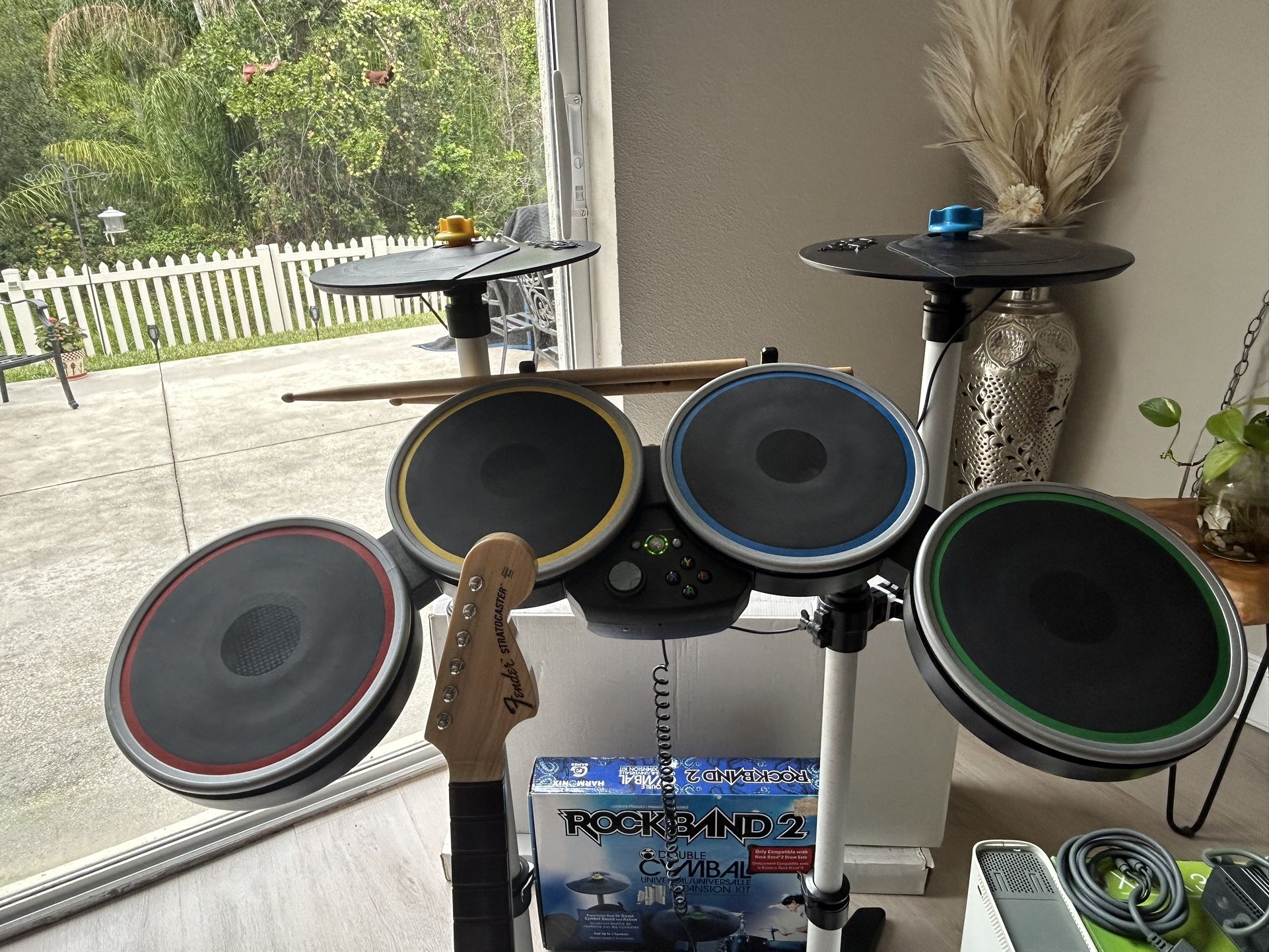 XBOX 360 with  Rock Band 2 Set