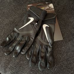 Nike Alpha Huarache Elite Batting Gloves Baseball Mens Size L Black