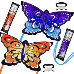 2 Pack 52.4''  Giant Butterfly Kites Yellow & Blue