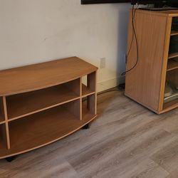 TV stand/ stereo cabinet set