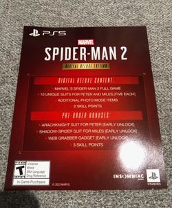 Marvel's Spider-Man 2  Digital Deluxe Edition Code