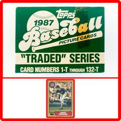 1987 Topps Baseball Traded Set Greg Maddux Rookie