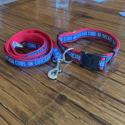 Chicago cubs leash And Collar 