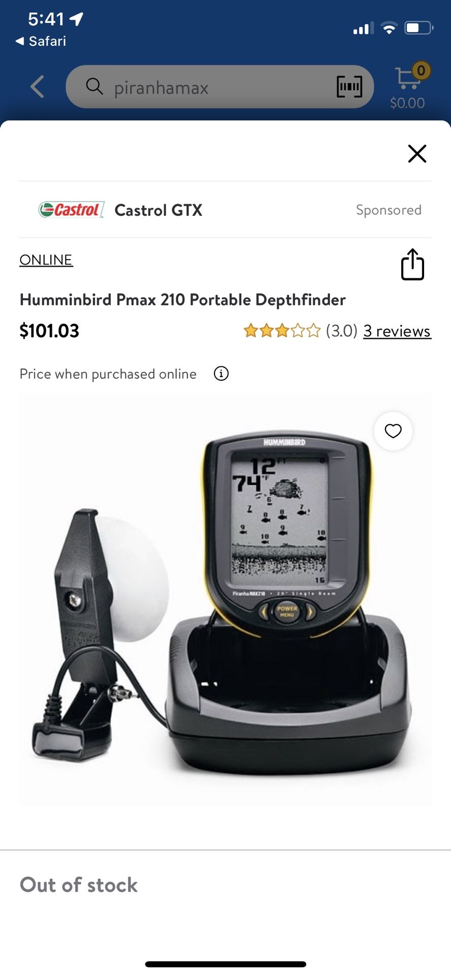 humminbird piranhamax 210 Fish Finder