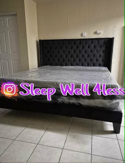 NEW KING SIZE BED FRAME AND MATTRESS