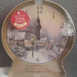 Thomas Kinkade Clock Cookies Tin