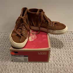 vans Halloween Costume Indian native American Child 4 Womens 5.5 Brown Suede Fringe