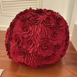 John Lewis red rose pouffe / ottoman