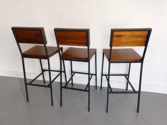 3 West Elm Rustic Barstools