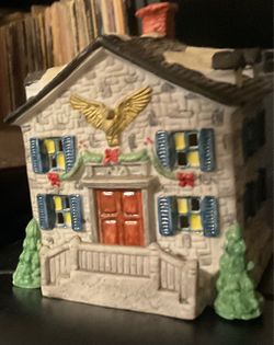 Ceramic Village House Figurine
