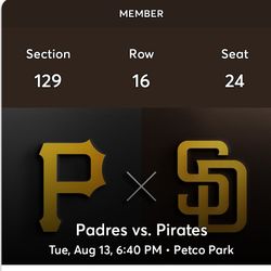 TODAY! 08/13/24 Padres vs Pirates 