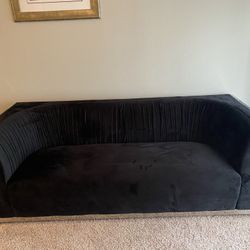 Black Velvet Sofa