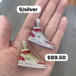 Silver 925 Shoe Pendants 