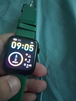 Green Smartwatch with Fitness Tracking