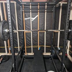 Rogue R-4 Power Rack and Accessories