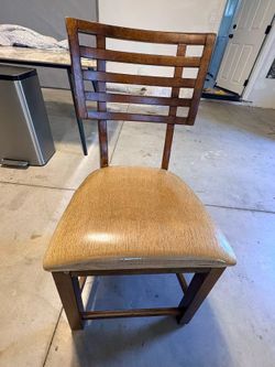 Solid Wood Dining Chair with Upholstered Seat
