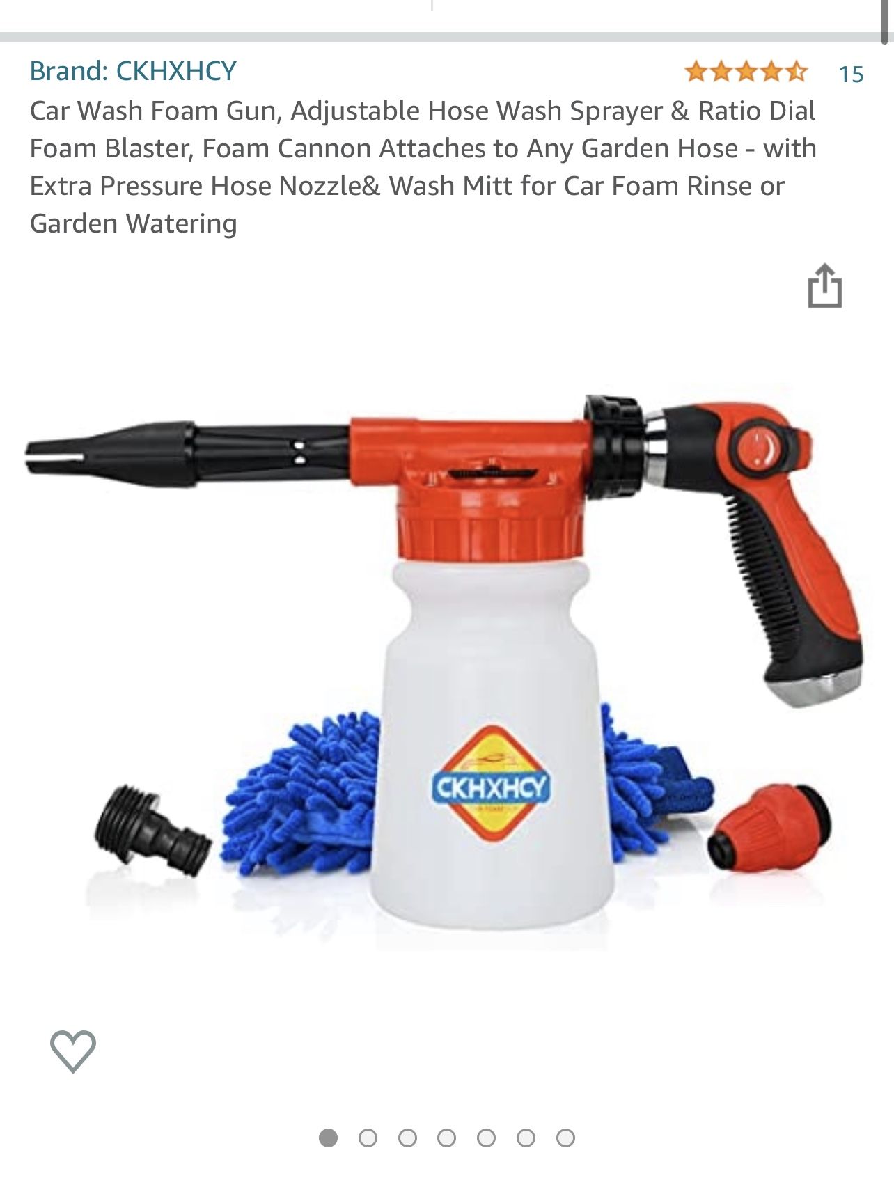 car wash foam gun adjustable hose