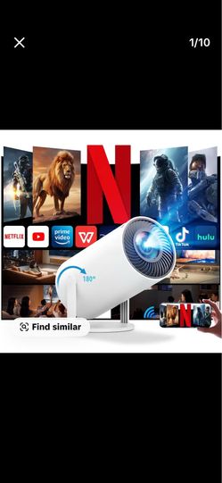 2026 Smart mini Projector with  ANSI Lumens, Auto Keystone Correction, Built-in 5W Speaker, Dual WiFi 6, Wireless BT 5.4, Android Native for Indoor & 