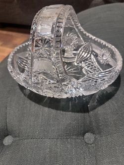 Christmas lead crystal bowl