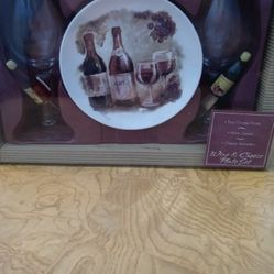 Wine & Cheese Plate Set