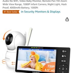 HelloBaby 720p 5.5” HD Baby Monitor w/Camera and Audio