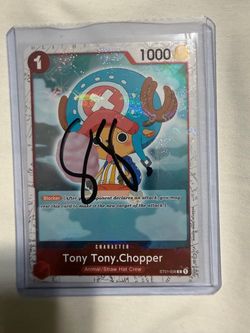 One Piece TCG Tony Tony Chopper Signed Holo Card ST01-006