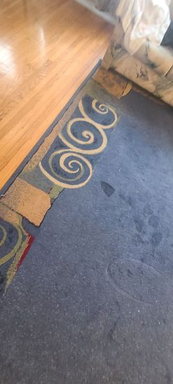 Vintage Abstract Living Room Sofa & Carpet Set