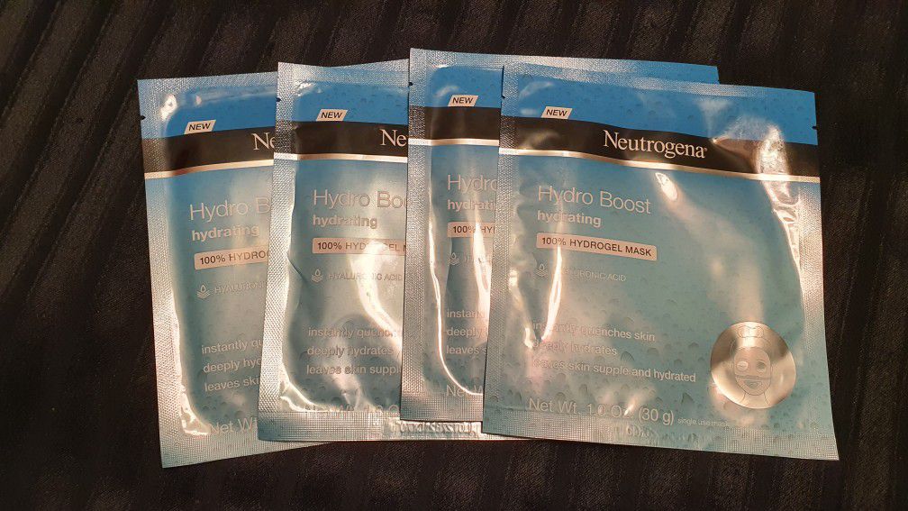 $8 FOR ALL FOUR - Neutrogena Hydro Face Masks - Deeply Hydrating With Hyaluronic Acid