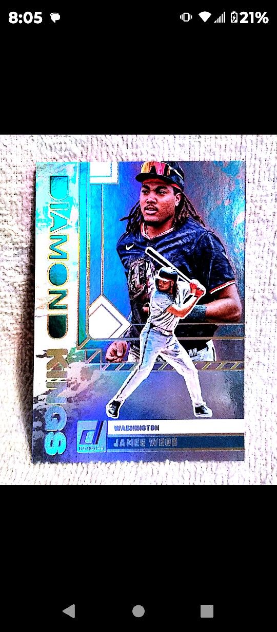 2025 James Wood Panini Donruss Diamond Kings Rookie Foil Nationals Baseball Card