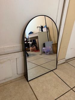 Brand New Black Arched Mirror – Modern Wall or Vanity Mirror