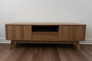Mid-Century Fluted TV Console