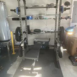squat bench weight pull up bar rack