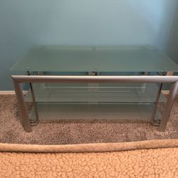 Frosted Glass 3 Tiered TV Stand