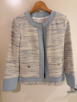 SANDRO Tweed Blazer Jacket