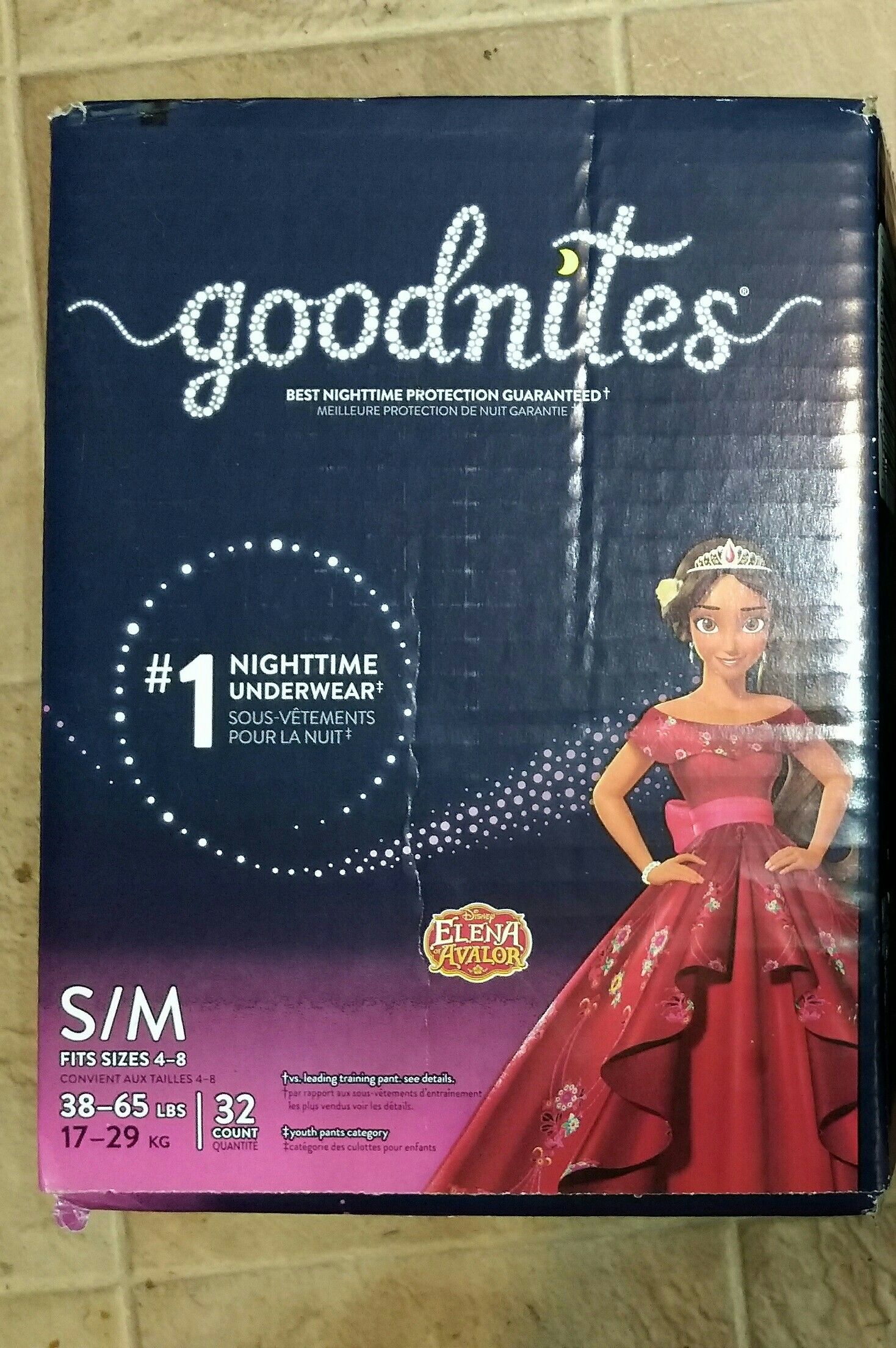 Huggies goodnight girl size s/m 32ct