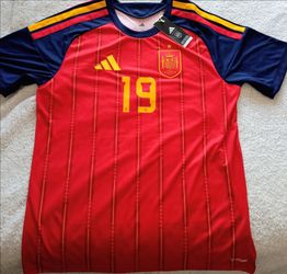 SPAIN 26 HOME AUTHENTIC SOCCER JERSEY
