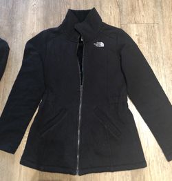 Girls Womens North Face Jacket Coat Large Black
