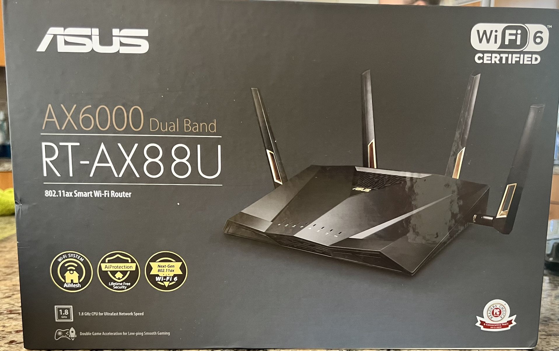 ASUS AX6000 Dual Band RT—Ax88U 802.11ax Smart Wi-Fi Router