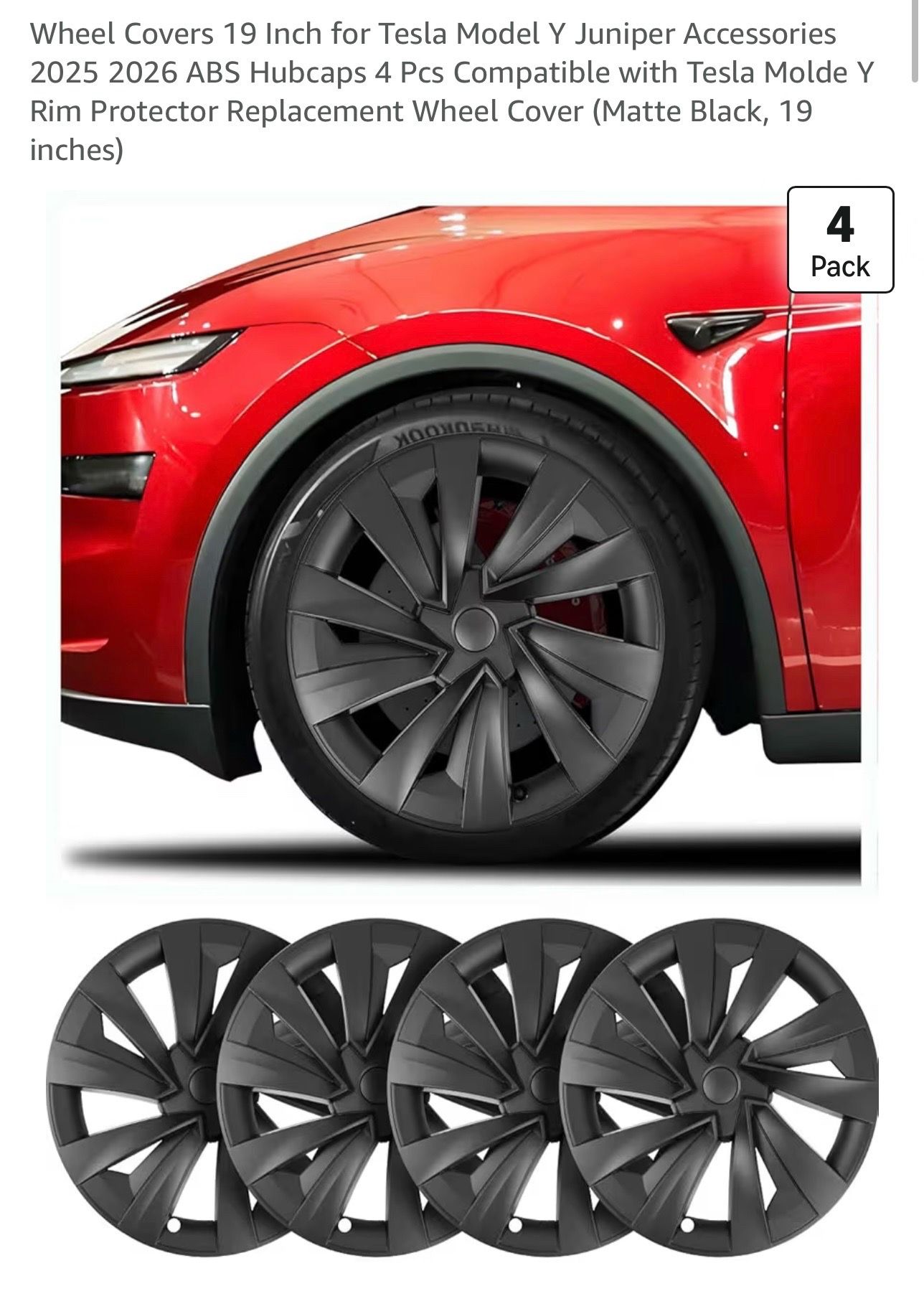 TZYSZDB Wheel Covers 19 Inch for Tesla Model Y Juniper Accessories 2025 2026
