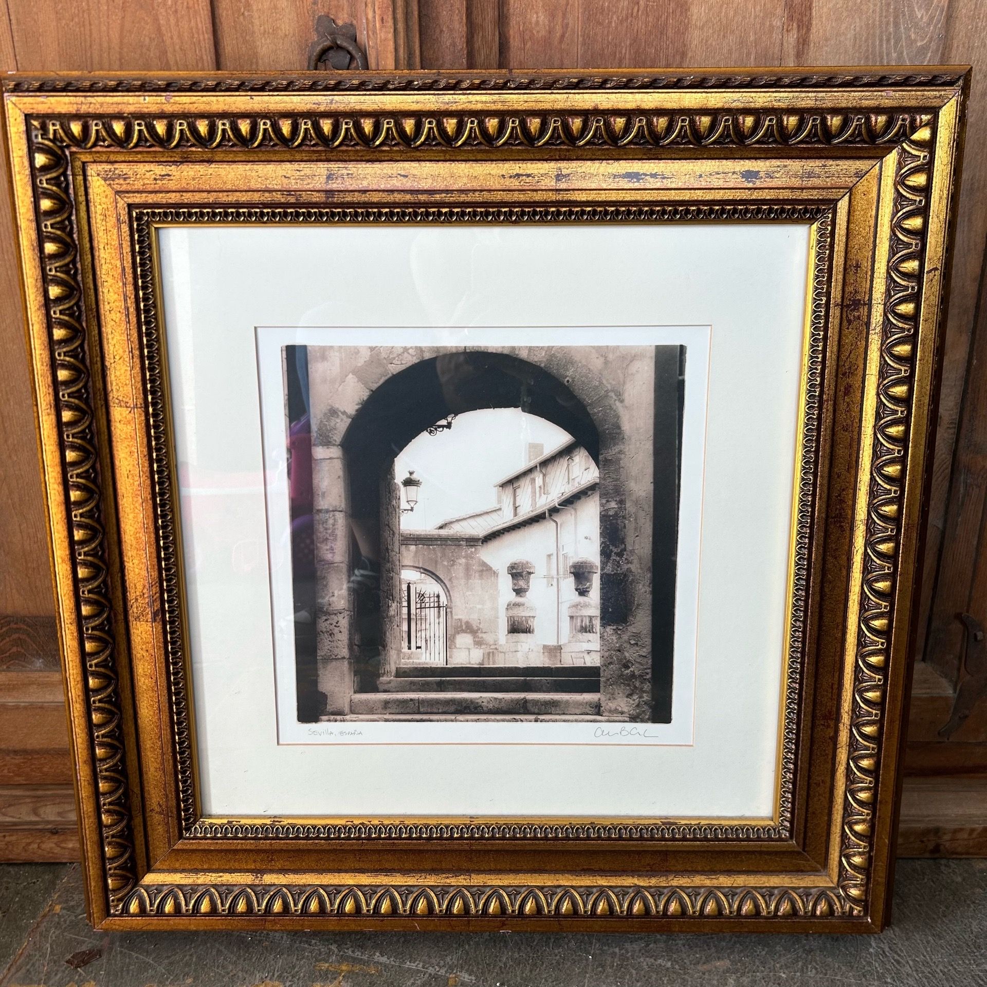 Alan Blaustein Signed Sepia Photographic Print of Sevilla, Spain