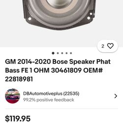 Bose Speaker “phat Bass FE”