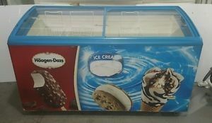 Blue & White ice cream tub display cabinet