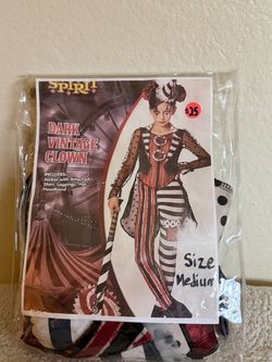 Costume Dark Vintage Clown Child Size Medium