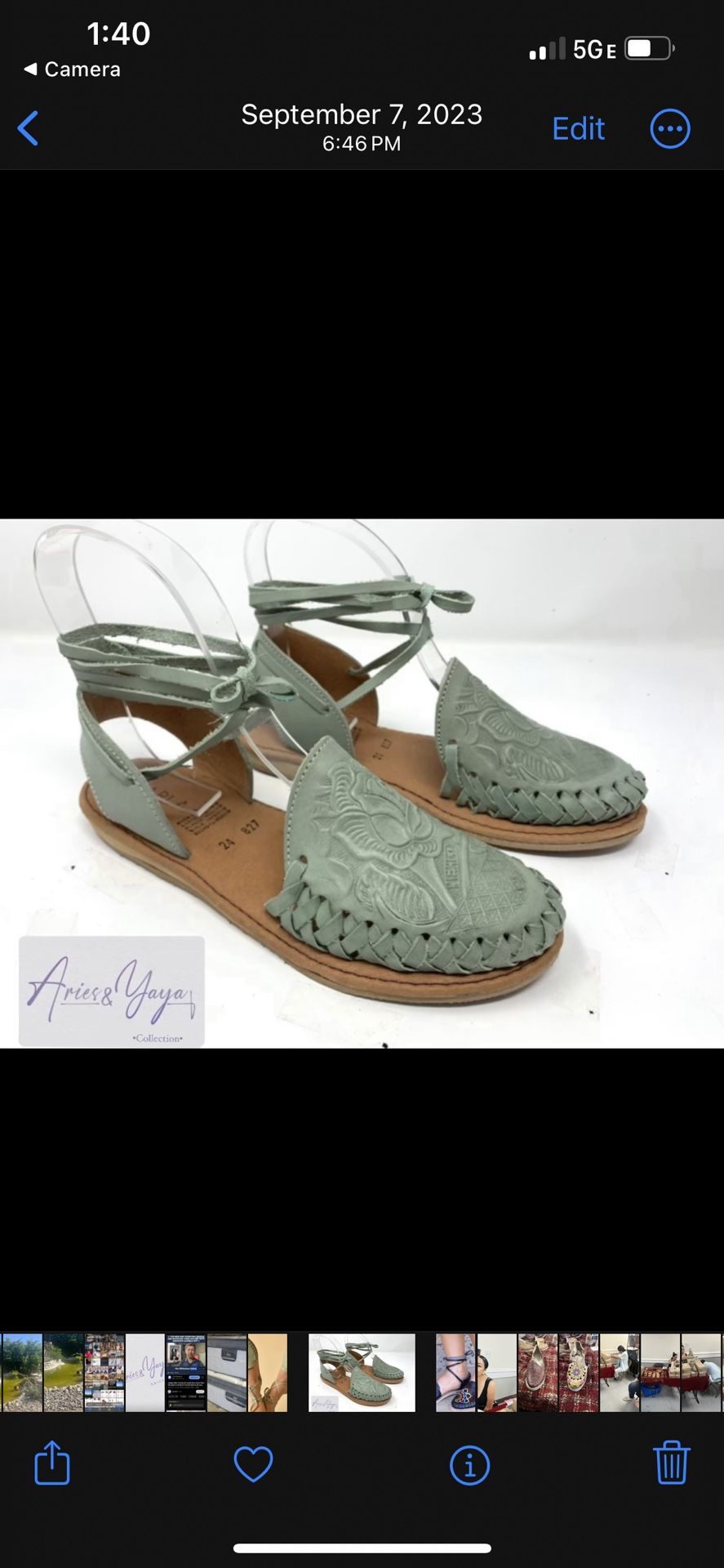 Leather Sandals, $22 Each Only In The Summer