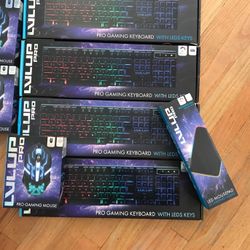 Mouse,keyboard And Led Mouse Pad $20 Bundle