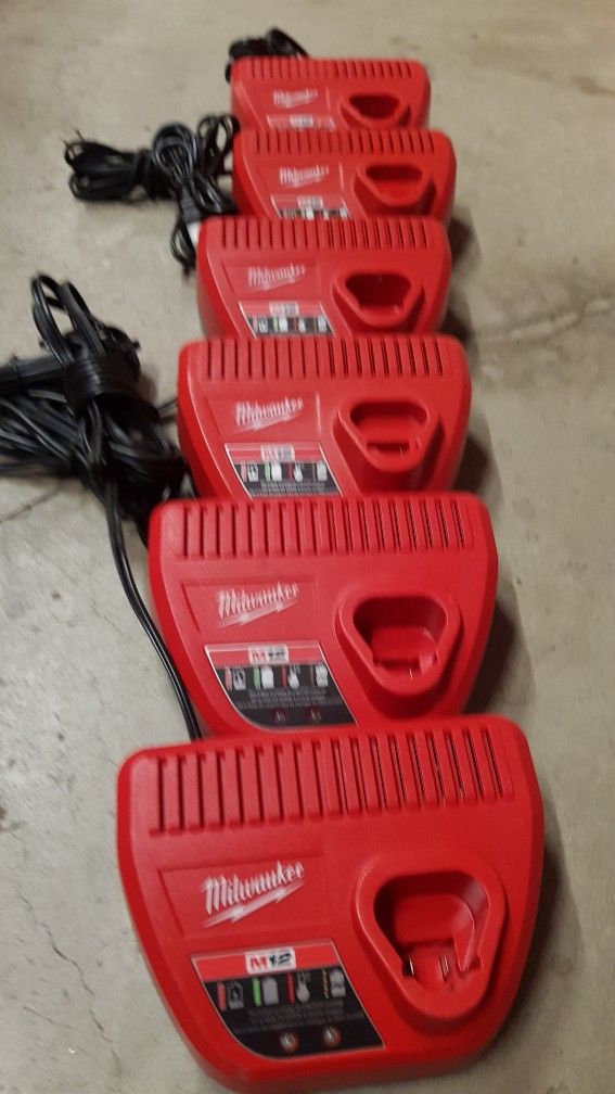 MILWUAKEE M12 CHARGER NEW EACH CHARGER POR CADA UNO