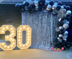 30 Birthday Party Backdrop Balloons Marquee Decoration