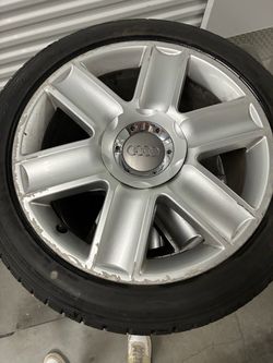 AUDI TT SET OF 4 STOCK ALLOY WHEELS AND FALKEN TIRES,
