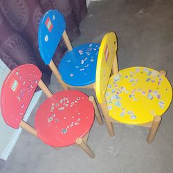 Wooden LEGO chairs