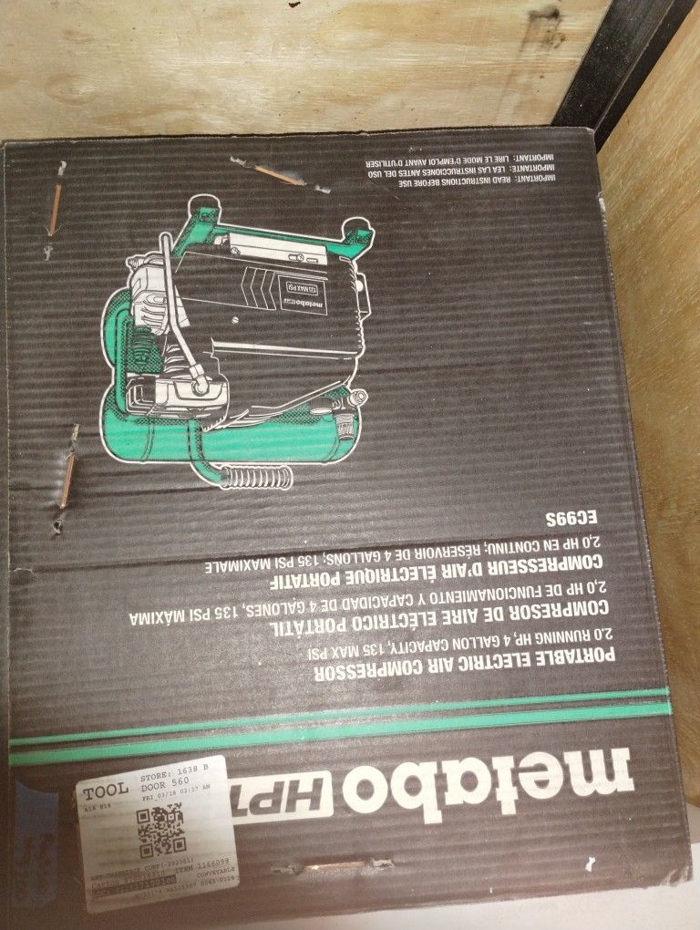 Metabo Compressor Brand New $175